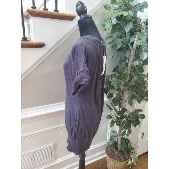 Miilla Women's Blue Acrylic V-Neck Short Sleeve Pullover Knit Sweater Size M - Picture 8 of 12